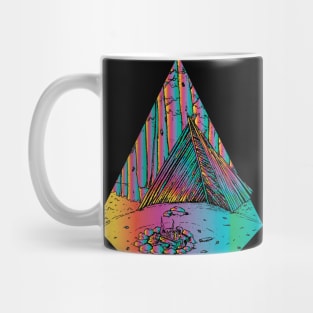 retro vintage campfire camping Mug